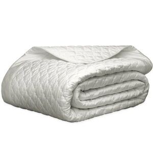 Matouk Ava Quilt Silver Sateen King Retail $898 NWOT